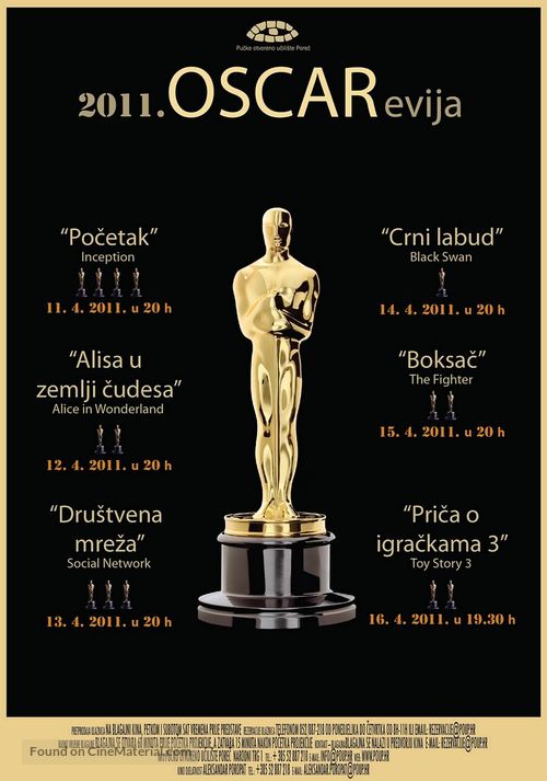 The 83rd Annual Academy Awards - Croatian Movie Poster