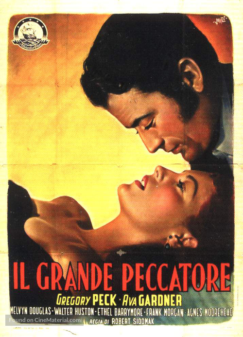 The Great Sinner - Italian Movie Poster
