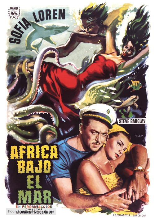Africa sotto i mari - Spanish Movie Poster