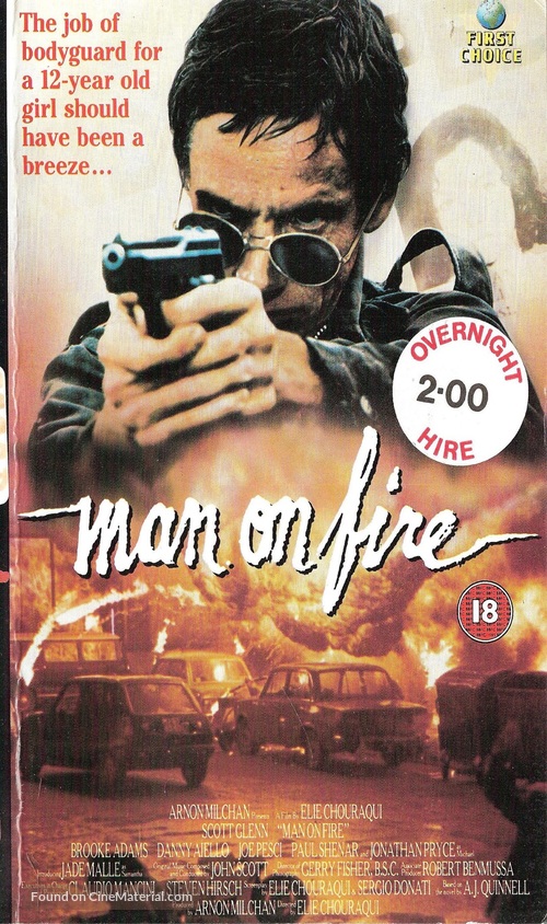 Man on Fire - British VHS movie cover