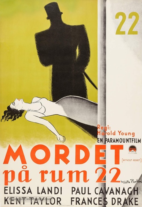 Without Regret - Swedish Movie Poster