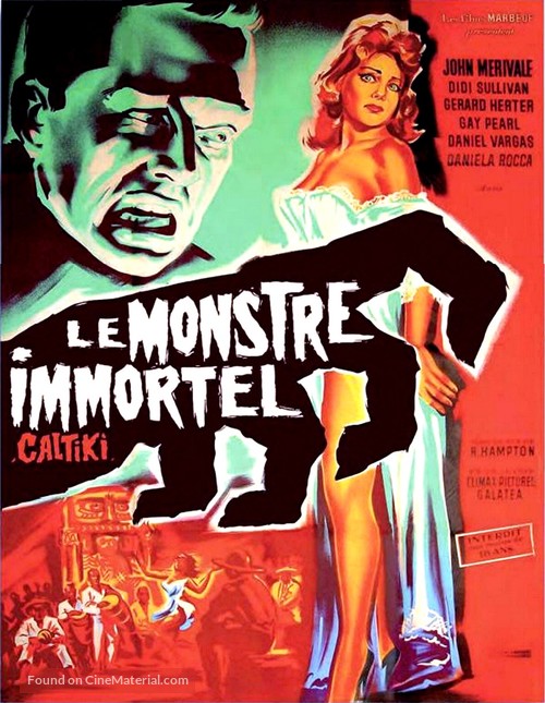 Caltiki - il mostro immortale - French Movie Poster