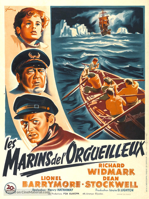 Down to the Sea in Ships - French Movie Poster
