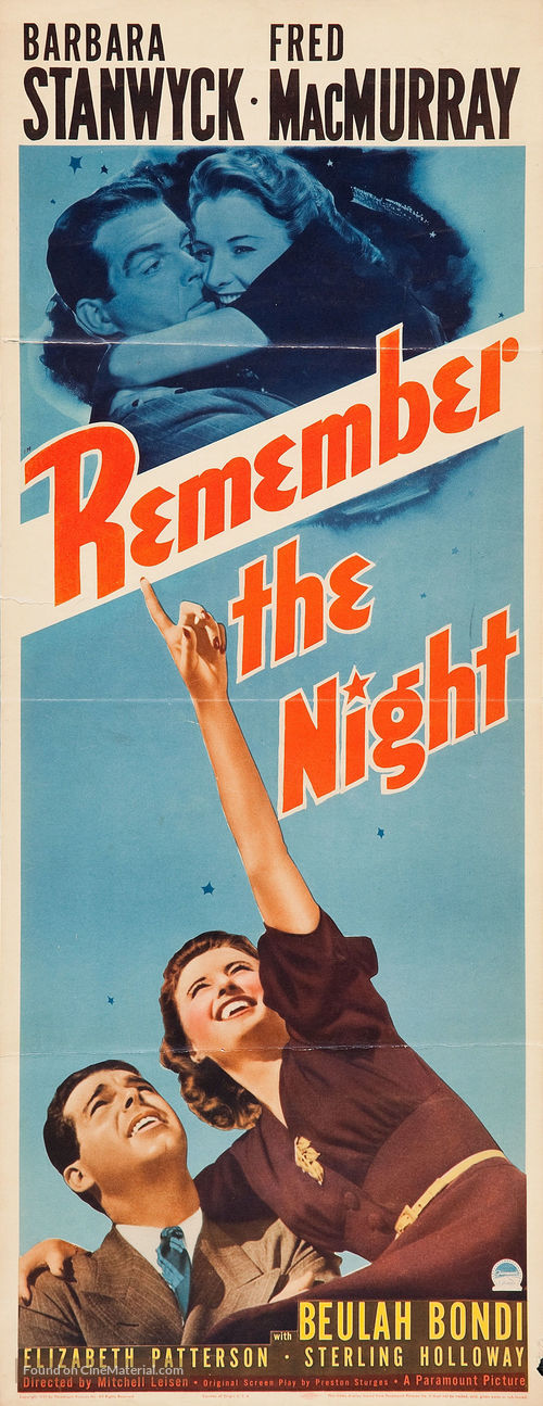 Remember the Night - Movie Poster