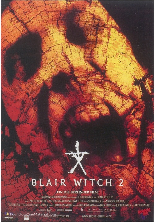 Book of Shadows: Blair Witch 2 - German Movie Poster