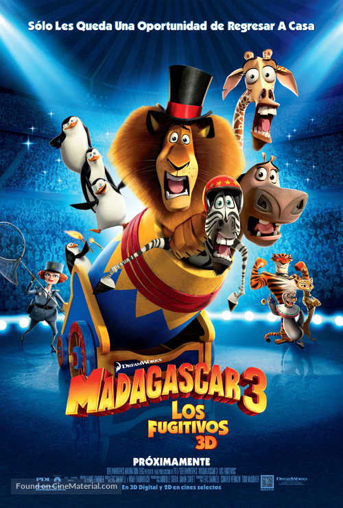 Madagascar 3: Europe&#039;s Most Wanted - Mexican Movie Poster