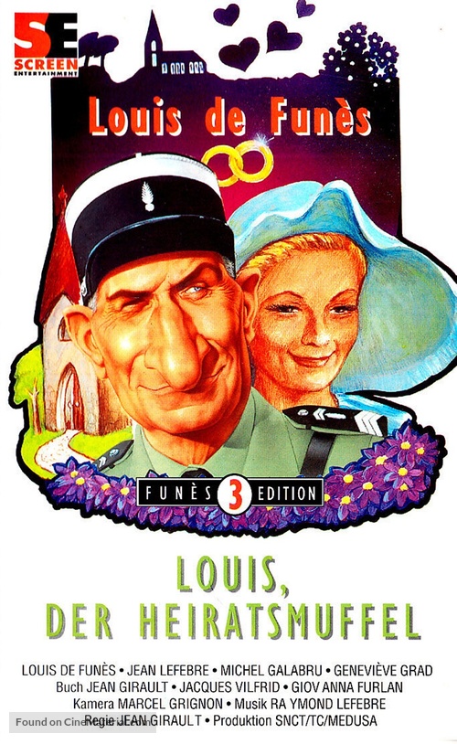 Le gendarme se marie - German VHS movie cover