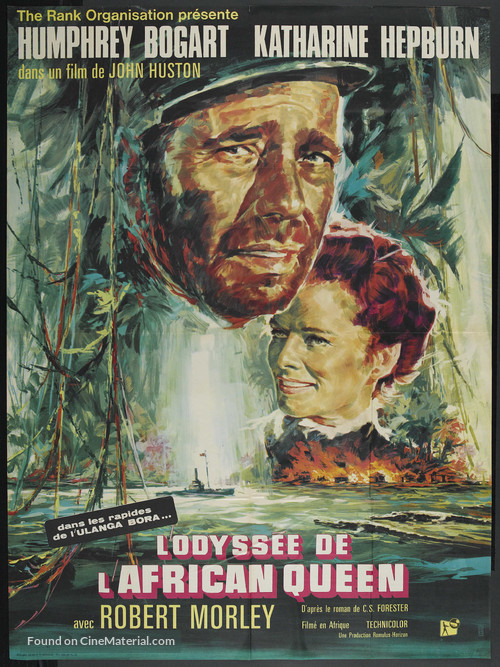 The African Queen - French Re-release movie poster