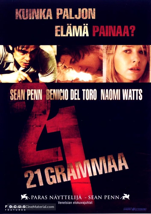 21 Grams - Finnish DVD movie cover