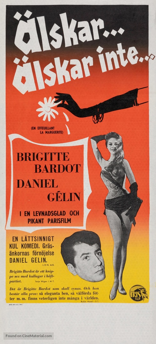 En effeuillant la marguerite - Swedish Movie Poster