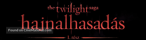 The Twilight Saga: Breaking Dawn - Part 1 - Hungarian Logo