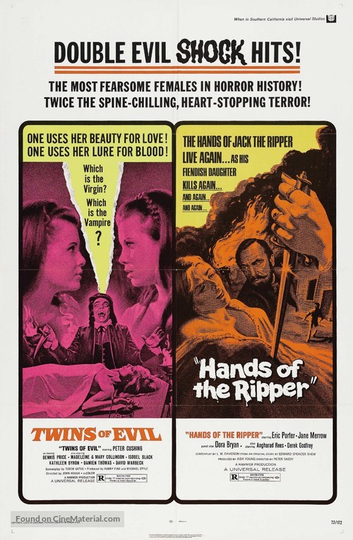 Hands of the Ripper - Combo movie poster