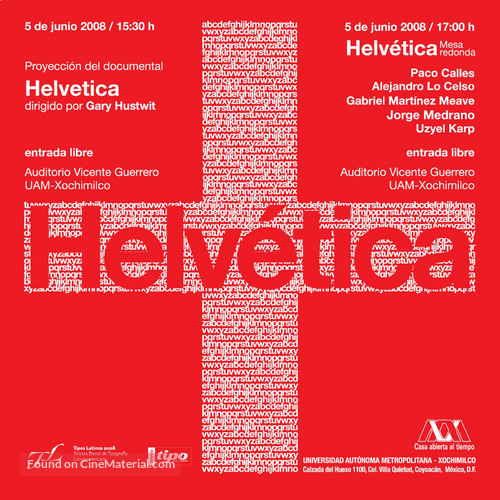 Helvetica - Mexican Re-release movie poster