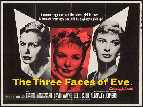 The Three Faces of Eve - British Movie Poster