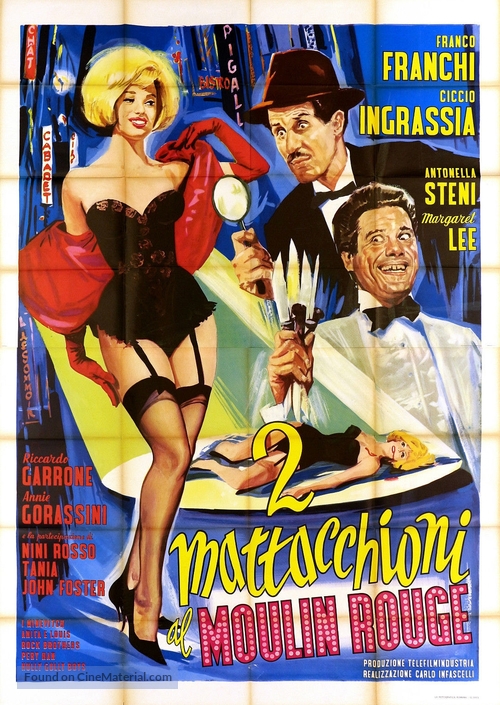 Due mattacchioni al Moulin Rouge - Italian Movie Poster