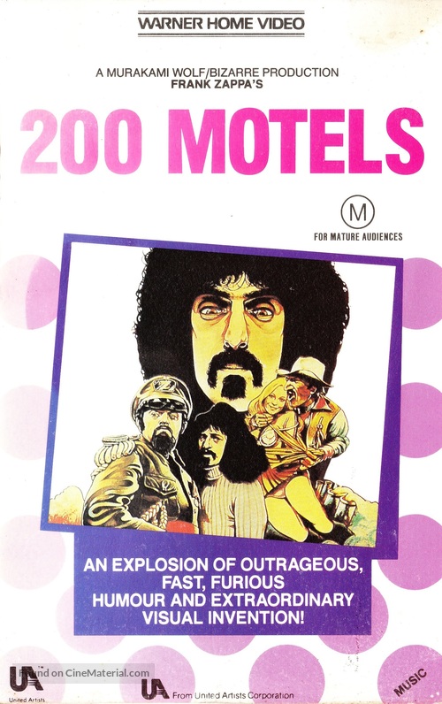 200 Motels - Australian VHS movie cover