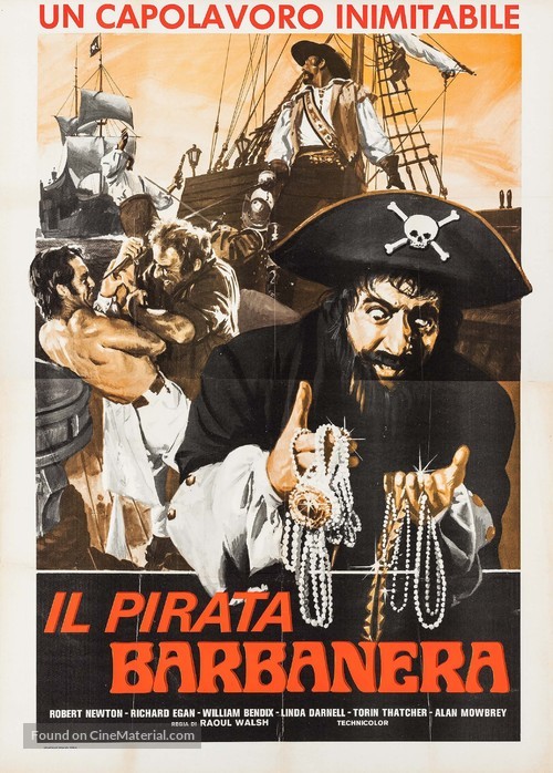 Blackbeard, the Pirate - Italian Movie Poster