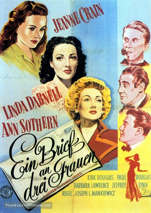 A Letter to Three Wives - German Movie Poster