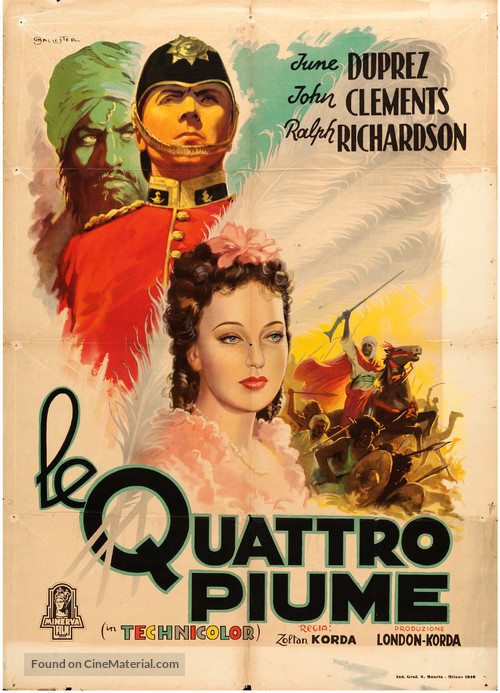 The Four Feathers - Italian Movie Poster