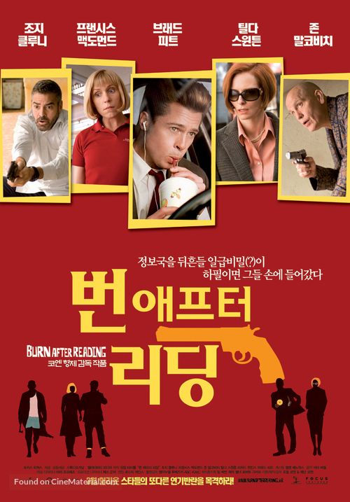 Burn After Reading - South Korean Movie Poster