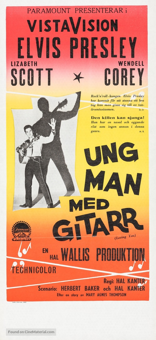 Loving You - Swedish Movie Poster