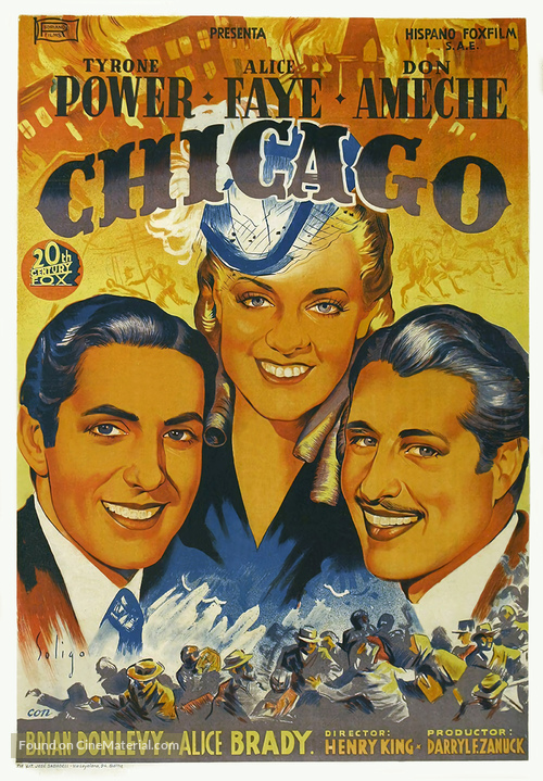 In Old Chicago - Spanish Movie Poster