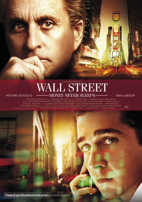 Wall Street: Money Never Sleeps - Norwegian Movie Poster