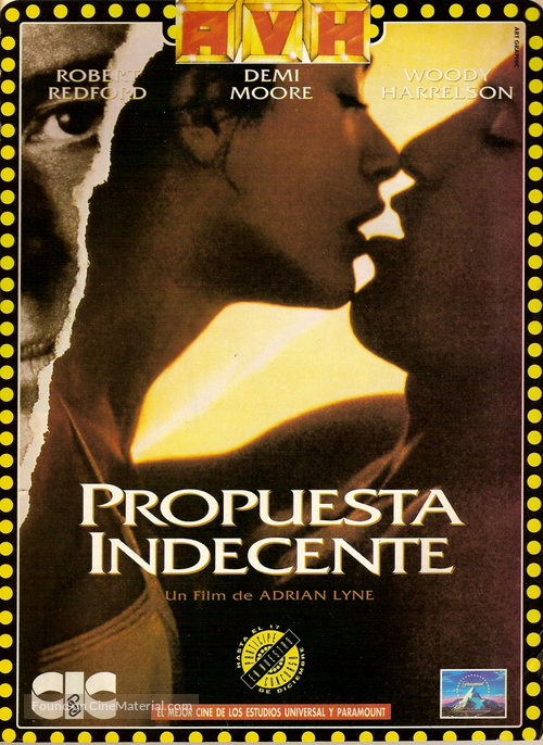 Indecent Proposal - Argentinian DVD movie cover