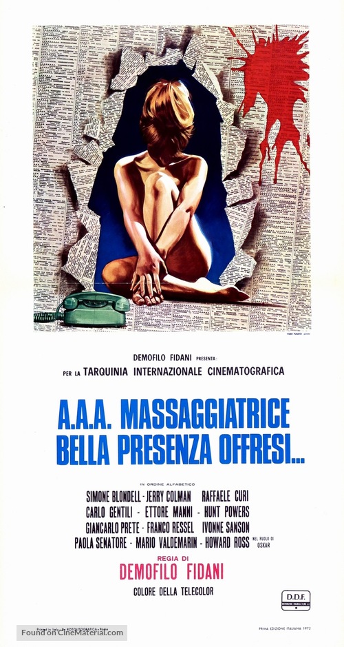 A.A.A. Massaggiatrice bella presenza offresi... - Italian Movie Poster