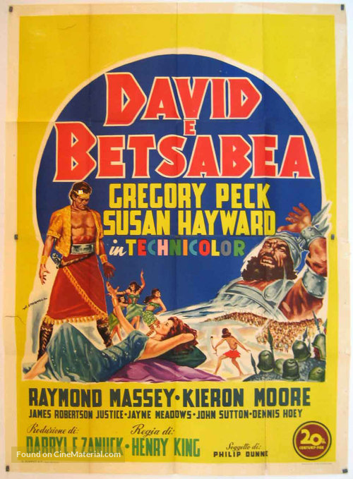 David and Bathsheba - Italian Movie Poster