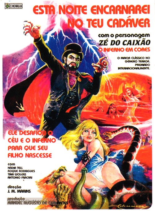 Esta Noite Encarnarei no Teu Cad&aacute;ver - Brazilian Movie Poster