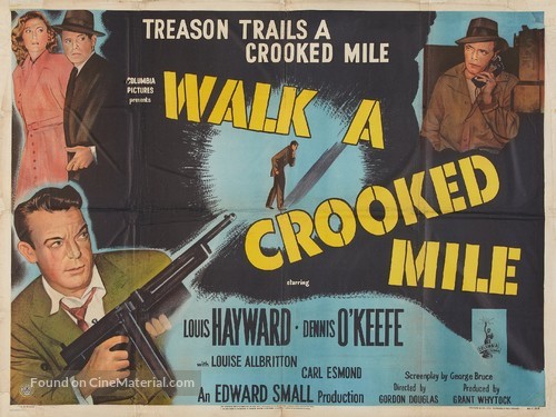 Walk a Crooked Mile - British Movie Poster