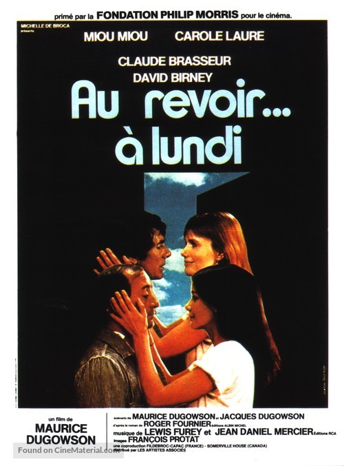 Au revoir &agrave; lundi - French Movie Poster