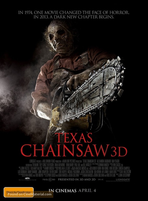 Texas Chainsaw Massacre 3D - Australian Movie Poster