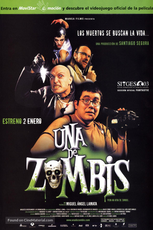 Una de zombis - Spanish Theatrical movie poster