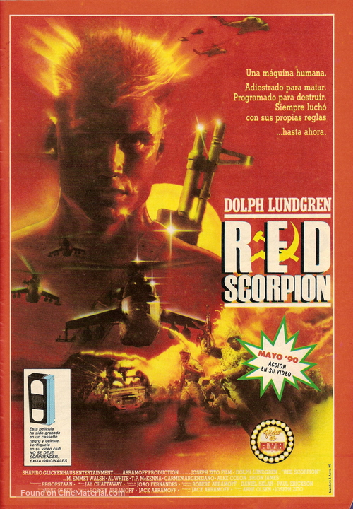 Red Scorpion - Argentinian Video release movie poster