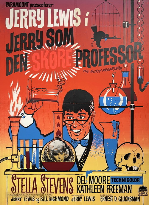 The Nutty Professor - Danish Movie Poster
