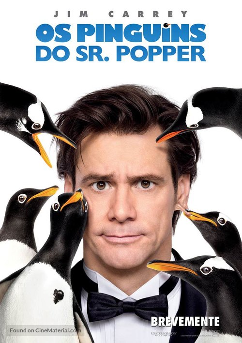 Mr. Popper&#039;s Penguins - Portuguese Movie Poster