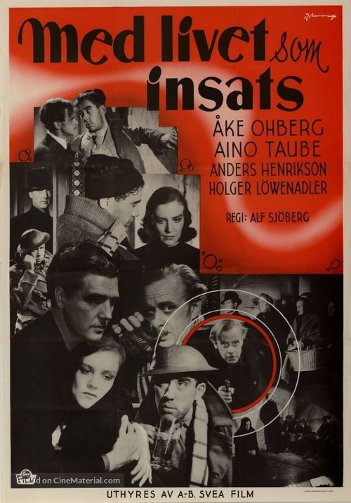 Med livet som insats - Swedish Movie Poster