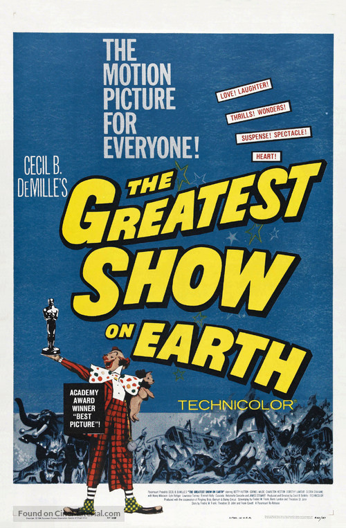 The Greatest Show on Earth - Re-release movie poster