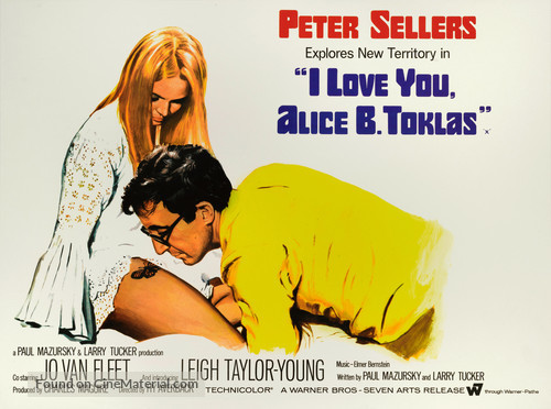 I Love You, Alice B. Toklas! - British Movie Poster