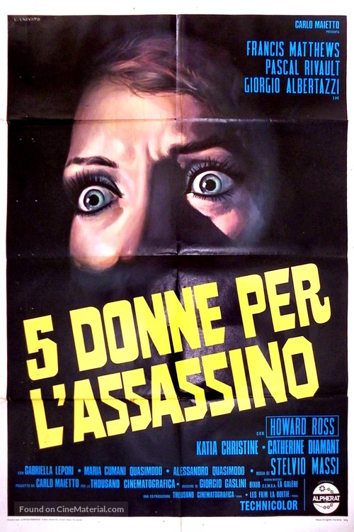 5 donne per l&#039;assassino - Italian Movie Poster