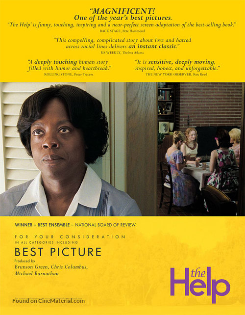 The Help - For your consideration movie poster