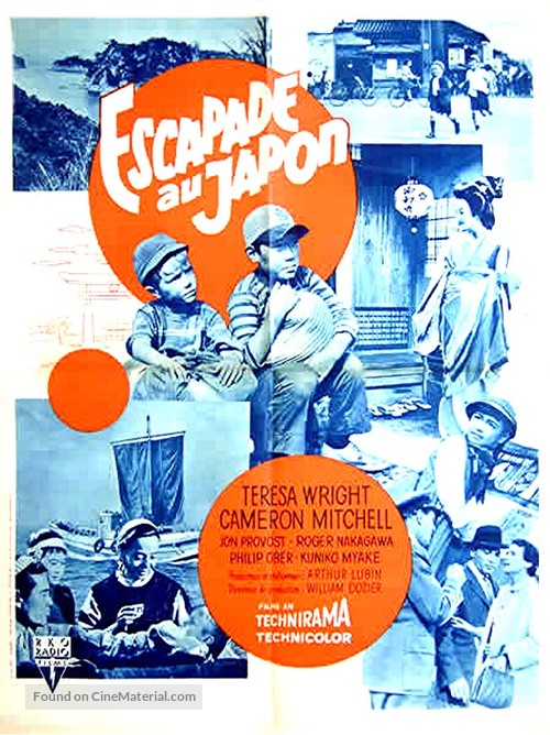 Escapade in Japan - French Movie Poster