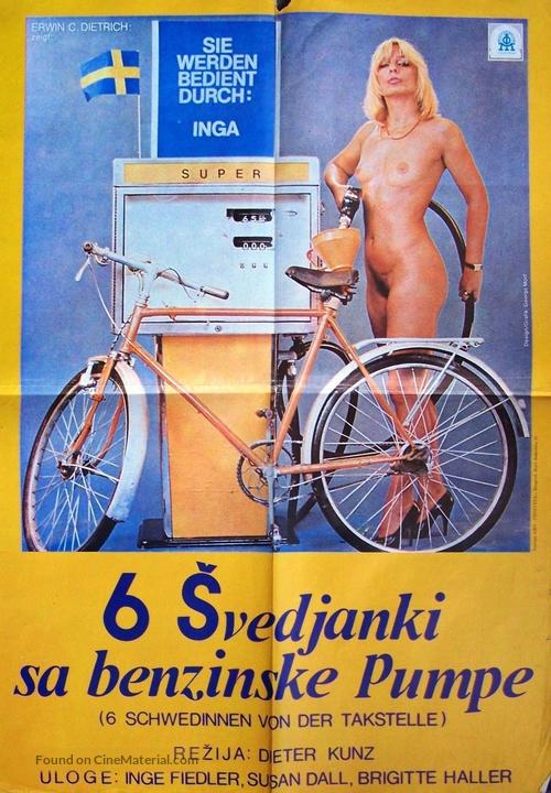 Sechs Schwedinnen von der Tankstelle - Yugoslav Movie Poster