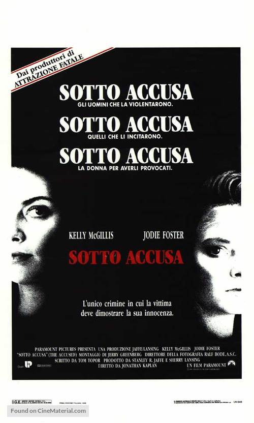 The Accused - Italian Movie Poster