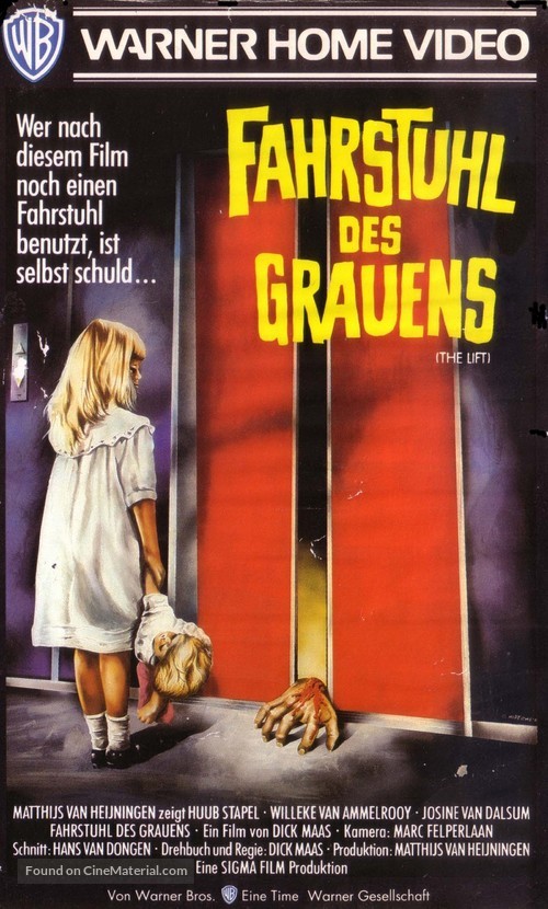 De lift - German VHS movie cover