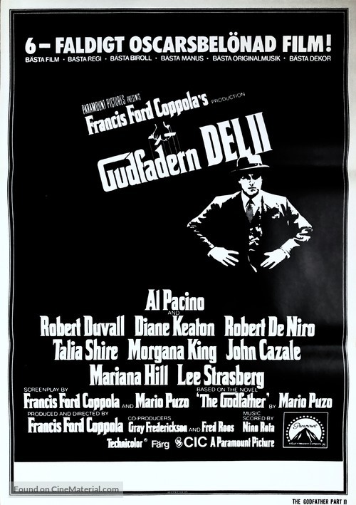 The Godfather: Part II - Swedish Movie Poster