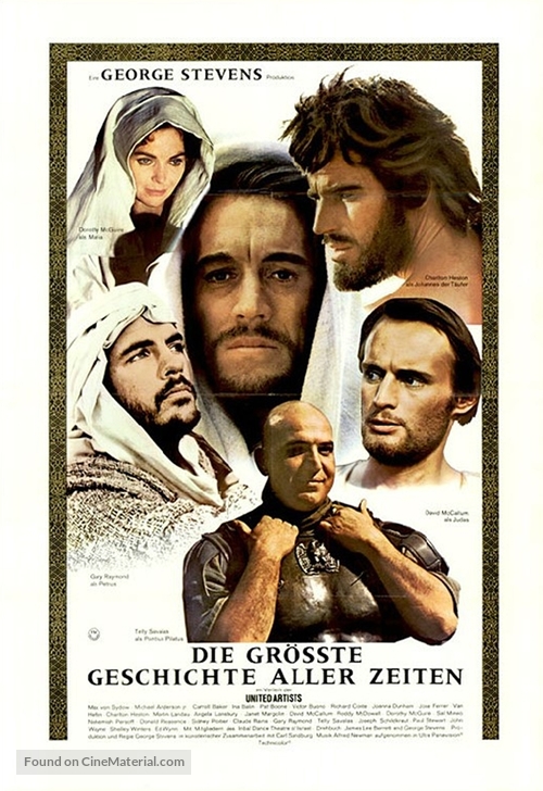 The Greatest Story Ever Told - German Movie Poster