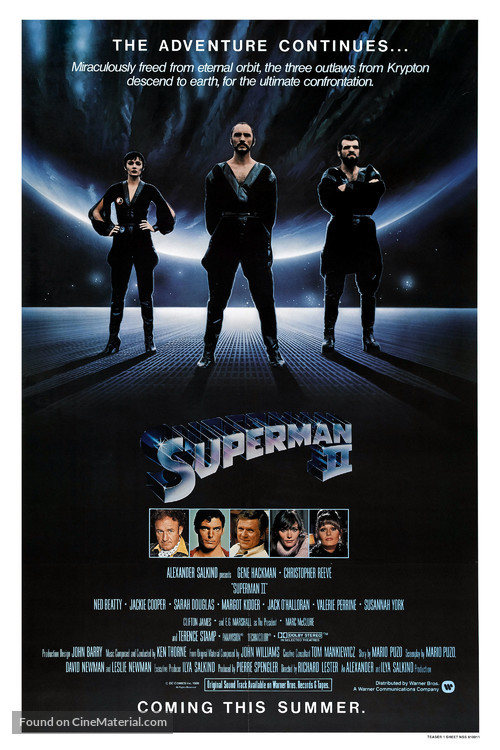 Superman II - Teaser movie poster